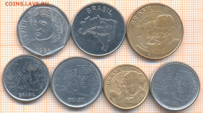 Бразилия 7 монет, до 03.04.2021 г. 22.00 по Москве - бразилия 7м1 2957