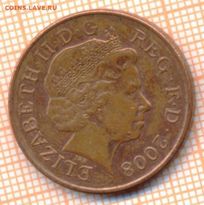 Великобритания 2 пенса 2008 г., до 03.04.2021 г. 22.00 по Мо - Великобритания 2 пенса 2008 2782