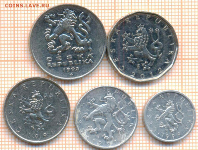 Чехия 5 монет, до 03.04.2021 г. 22.00 по Москве - Чехия 5 монет 2798