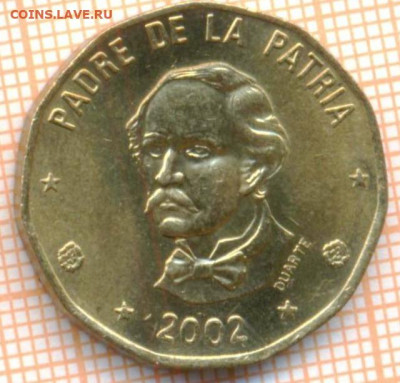 Доминикана 1 песо 2002 г. , до 03.04.2021 г. 22.00 по Москве - Доминикана 1 песо 2002 3003