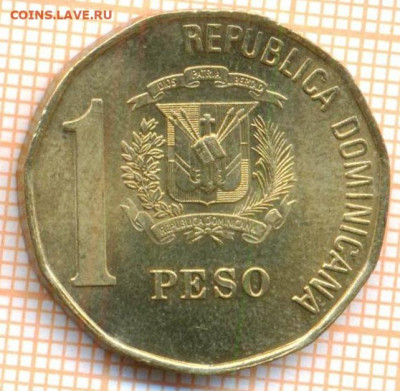 Доминикана 1 песо 2002 г. , до 03.04.2021 г. 22.00 по Москве - Доминикана 1 песо 2002 3003а