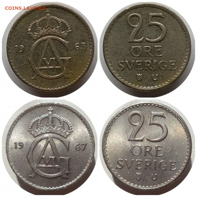 25 эре 1963,1967 г. ШВЕЦИЯ до 31.03.21 в 22:00 МСК - CollageMaker_20210329_130237996