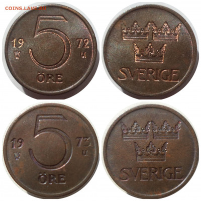 5 эре 1940,55,63,72,73 г. ШВЕЦИЯ до 31.03.21 в 22:00 МСК - CollageMaker_20210329_134541275