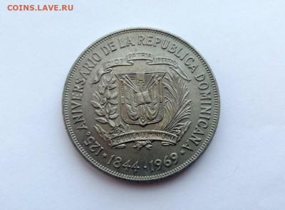 Доминикана 1 песо, 1969 125 лет Республике - 2