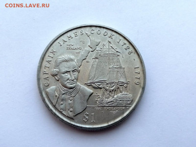 Либерия 1 доллар, 1999 Капитан Джеймс Кук - 1