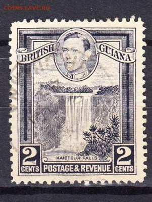 Колонии Британская Гвиана 1938 1м 2ц до 02 04 - 40г