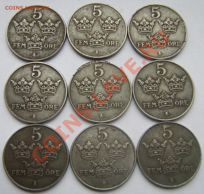 Шведы, 5 эре 1942-50 - 4