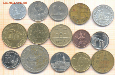 15 монет разных, до 05.04.2021 г. 22.00 по Москве - здания 15 монет