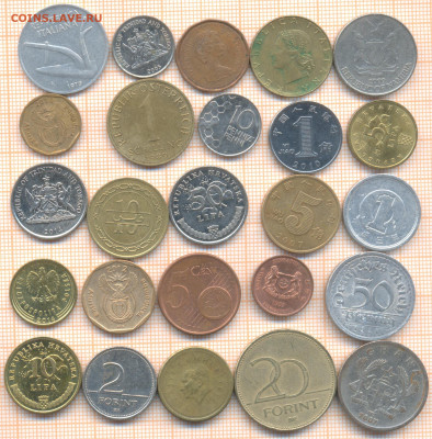 25 монет разных , до  05.04.2021 г. 22.00 по Москве - растения 25 ма