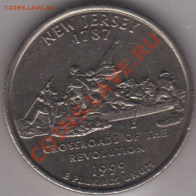 США четвертак Нью Джерси 1999 до 15.10.2011 21-00 - США четвертак 1999 3 а