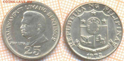 Филиппины 25 сентимо 1972 г., до 05.04.2021 г. 22.00 по Моск - Филиппины 25 сентимо 1972 924
