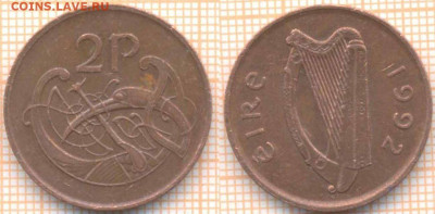 Ирландия 2 пенса 1992 г., до 05.04.2021 г. 22.00 по Москве - Ирландия 2 пенса 1992 997