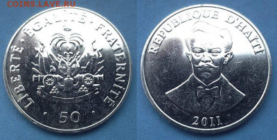 Гаити - 50 сантимов 2011 года до 7.04 - Гаити 50 сантимов, 2011