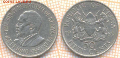 Кения 50 центов 1969 г., до 05.04.2021 г. 22.00 по Москве - Кения 50 центов 1969 1263