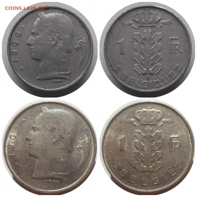 ФИКС 1 франк 1951-1980 гг. БЕЛЬГИЯ до 03.04.21 в 22:00 МСК - CollageMaker_20210401_202104515