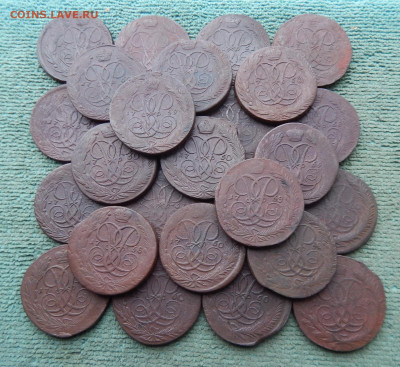 27 пятаков Елизаветы Петровны 1758-1761, цена фикс - 27l-1