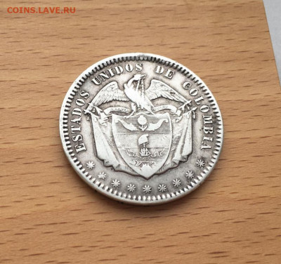 Колумбия 1 песо 1865 Богота Серебро Крона Шайба - kolumbija_1_peso_1865_bogota_serebro_krona_shajba (5)