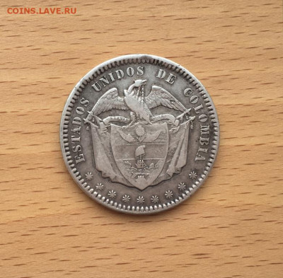 Колумбия 1 песо 1865 Богота Серебро Крона Шайба - kolumbija_1_peso_1865_bogota_serebro_krona_shajba (3)