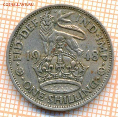 Великобритания шиллинг 1948 г., до 05.04.2021 г. 22.00 по Мо - Великобритания шиллинг 1948 3019