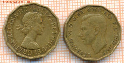 Великобритания 3 пенса 1944,1964 г., до 05.04.2021 г. 22.00 - Великобритания 3 пенса 1944 64 3021а