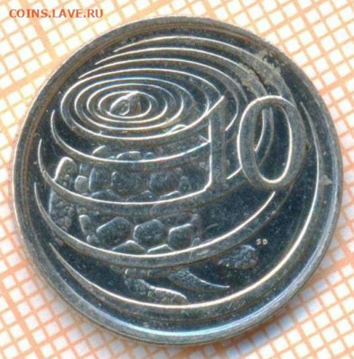 Кайманы 10 центов 1999 г., до 05.04.2021 г. 22.00 по Москве - Кайманы 10 центов 1999 3012а