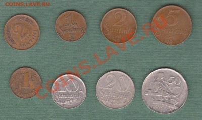 Подборка Довоенной Латвии, 8 монет (16.10) - Латвия