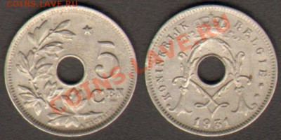 Бельгия 5 сантимов 1931 Фл. со звездой до 15.10.2011 21-00 - Бельгия 5 сантимов 1931 Фл.