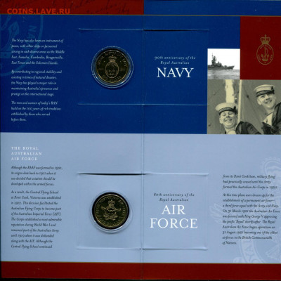 Австралия НЕЧАСТЫЙ набор 1$ 3шт 2001 Силы обороны до 09.04 - Aus.2001 set-r1