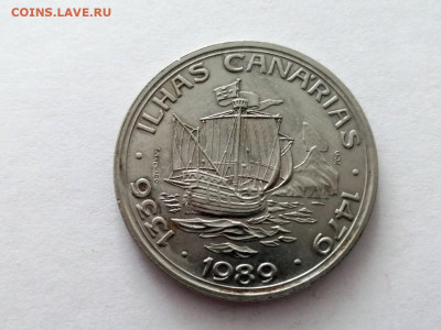 Португалия 100 эскудо, 1989 Золотой век открытий - Канары - 2