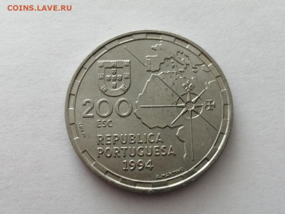 Португалия 200 эскудо, 1994 500 лет с момента разделения зон - jdPv-wdJoTQ