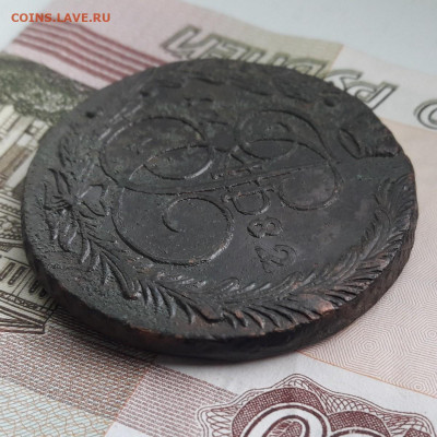 5 копеек 1782 ЕМ (не чищена) - А1-Р3