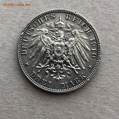 Германия 3 марки 1910,Саксония. до 12.04. - 4w28VvTywJY