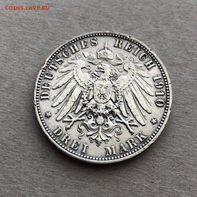 Германия 3 марки 1910,Саксония. до 12.04. - iNnXW4I2tEA