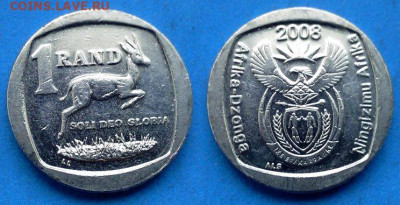 ЮАР - 1 ранд 2008 года до 15.04 - ЮАР 1 ранд, 2008