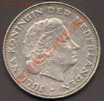 Нидерланды 2,5 гульдена 1971 до 15.10.2011 21-00 - Нидерланды Джулиана