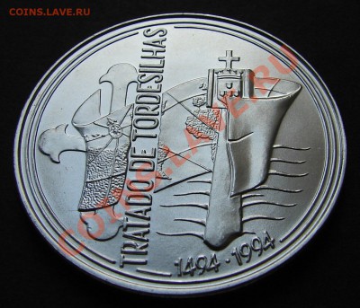 Серебро, Португалия, 1000 эскудо - португалия 1994 1000 эскудо тратадо 1