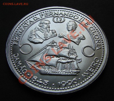Серебро, Португалия, 1000 эскудо - португалия 1996 1000 эскудо фрегат фердинанд 1