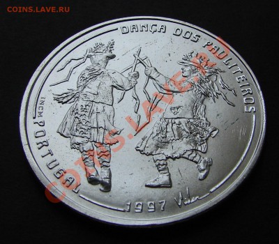Серебро, Португалия, 1000 эскудо - Португалия 1997 1000 эскудо танцы 1