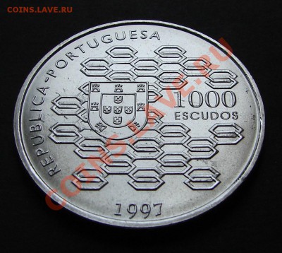 Серебро, Португалия, 1000 эскудо - Португалия 1997 1000 кредито 2
