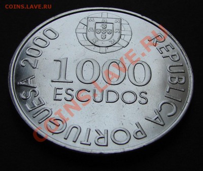Серебро, Португалия, 1000 эскудо - португалия 2000 1000 эскудо Кастро 2