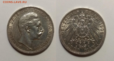 Германия (Пруссия) 3 марки 1909 года - 14.04 22:00 мск - IMG_20210401_193319