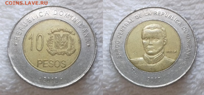 ДОМИНИКАНСКАЯ РЕСП. 10 песо 2010 до 19 апреля 22-00 мск - ДОМИНИКАНСКАЯ РЕСП. 10 песо 2010 20190503_1250