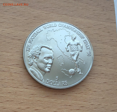 Крона Шайба Ниуэ 5$ долларов 1990 Чемпионат мира по футболу - IMG_4546.JPG