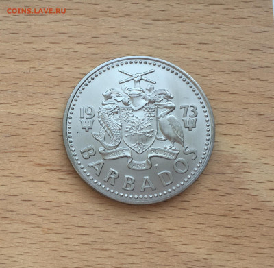 Барбадос 2 доллара 1973 Рыба фауна коралл - IMG_4182.JPG