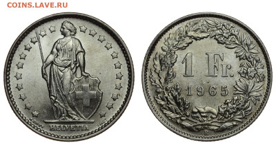 Швейцария. 1 франк 1965 г. До 18.04.21. - DSH_9410.JPG