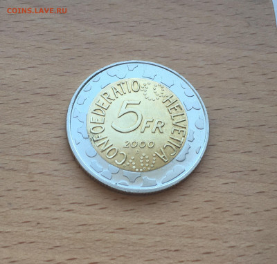 Биметалл Швейцария 5 франков 2000 Карнавал в Базеле - IMG_4623.JPG
