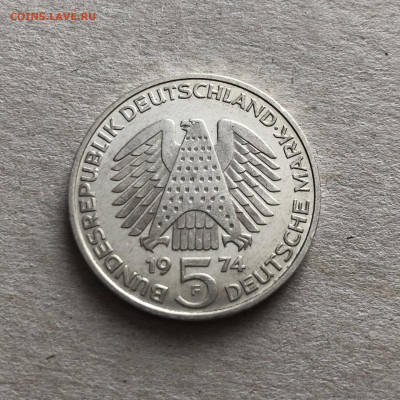 5 марок ФРГ 1974 Конституция, до 19.04. - IPet6jS3hSQ