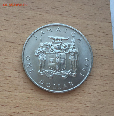 Крона Шайба Ямайка 1$ доллар 1969 Бустаманте Александр - IMG_4500.JPG