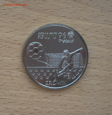 Крона Шайба Гибралтар 1 крона 1996 Чемпионат Европы футбол - IMG_4587.JPG