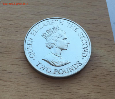 Крона Шайба Джерси 2 фунта 1993 40 лет коронации Королевы - IMG_4423.JPG